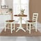 Whitewood Industries Rectangular Fixed Top Table W/ 2 Stools, 30 in W, 35.1 in L, 30 in H, Parawood, Hickory/Shell K79-30RT-27B-S402-2 - alternate 3