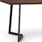 Homeroots 72" Dark Brown and Charcoal Solid Wood and Iron Frame Base Dining Table 640710 - alternate 5