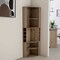 Homeroots 71" Natural Wood Corner Bar Cabinet 552281 - alternate 1