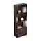 Homeroots 63" Espresso Solid Wood Three Tier Bookcase 249820 - alternate 6
