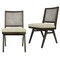 Homeroots Set of Two Dark Brown And Gray Wood Cane And Upholstery Dining Side Chairs 576834 - alternate 8