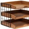 Homeroots 11" Brown Wood Desk Organizer 661181 - alternate 5