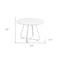 Homeroots 43" White Wood and Metal Sled Base Round Top Dining Table 555143 - alternate 4
