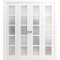 Sartodoors Sliding Closet Double Bi-fold Doors White Solid Core Modern Interior QUADRO4002DBF-WS-96 x 80 (4* 24x80) - alternate 1