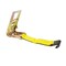Mytee Products 3inX30ft Ratchet Straps w/flat hook, WLL 5,000 Trailer Tie Down - Yellow, 4PK RS330x4 - alternate 4