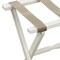 Homeroots Hotel Ivory Finish Wood Folding Luggage Rack With Tan Straps 383080 - alternate 7