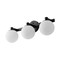 Jonathan Y Modernist Globe 24" 3-Light Metal/Frosted Glass Modern Contemporary LED Vanity, Black JYL3542B - alternate 5