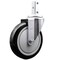 Service Caster 5 Inch Black Polyurethane Wheel Swivel 7/8 Inch Square Stem Caster SCC SCC-SQ20S514-PPUB-BLK-78 - alternate 1