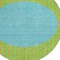 Homeroots 8' Lime Green And Blue Round Striped Washable Indoor Outdoor Area Rug 597177 - alternate 7