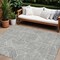 Homeroots 8' X 10' Gray And Ivory Abstract Washable Indoor Outdoor Area Rug 594938 - alternate 1
