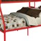 Homeroots 78" X 54" X 60" Twin Over Full Red Metal Tube Bunk Bed 286576 - alternate 5