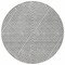 Homeroots 8' Gray And Ivory Round Geometric Washable Indoor Outdoor Area Rug 612132 - alternate 7