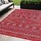 Homeroots 5' X 8' Red Geometric Indoor Outdoor Area Rug 555592 - alternate 1