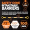 Xpose Safety Retractable Cone Bar Black/Yellow, 72in to 120in Length, 100PK CBY72/120-100-X - alternate 5