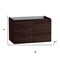 Homeroots 36" Dark Brown Wood Freestanding Bathroom Vanity With White Sink And Two Drawers 627430 - alternate 3