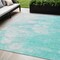 Homeroots 5' X 8' Aqua Ivory And Teal Blue Abstract Washable Indoor Outdoor Area Rug 582195 - alternate 1