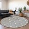 Homeroots 8' Gray And Ivory Round Geometric Washable Indoor Outdoor Area Rug 594709 - alternate 6