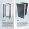 Vdomdoors Steel Double Doors Cynex 6777 Black Stainless Inserts Single Modern Painted-W72xH80-Left Inswing CYNEX6777DEXD-BLK-LH-I-W72 x H80 - alternate 5