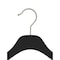 Nahanco 17in Matte Black Rubber Coated Wooden SlimLine Jacket Hanger w/ Brushed Chrome Hook, 25PK SL23817 - alternate 2