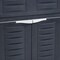 Homeroots 24in Charcoal Plastic Accent Cabinet With Two Doors And One Drawer 668937 - alternate 4
