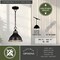 Vaxcel Sheffield 1L 10-in. W Dark Bronze and Gray Farmhouse Dome Pendant Light P0367 - alternate 6