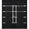 Vdomdoors Steel Double Doors Deux 1105 Black Enamel Stainless Inserts Double Modern Painted-Right Hand DEUX1105DEXD-BLK-RH-W72 x H80 - alternate 1