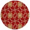 Homeroots 8' Orange And Gold Round Geometric Washable Indoor Outdoor Area Rug 613448 - alternate 5
