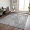 Homeroots 5' X 8' Pewter Charcoal And Ivory Geometric Washable Indoor Outdoor Area Rug 577572 - alternate 8