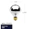 Bulbrite 100-Watt G25 Incandescent Light Bulb Medium Base (E26) Half Chrome 2700K, 6PK 862024 - alternate 7