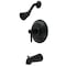Kingston Brass Single-Handle Pressure Balanced Tub and Shower Faucet, Matte Black KB2630DL - alternate 1