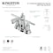Kingston Brass Double-Handle 4" Centerset Bathroom Faucet with Pop-Up Drain, Brushed Nickel FB7618CML - alternate 4