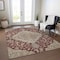 Homeroots 3' X 5' Red Beige And Brown Oriental Washable Indoor Outdoor Area Rug 605247 - alternate 5