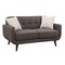 Homeroots 61in Charcoal And Black Loveseat and Toss Pillows 247986 - alternate 1