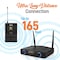Pyle PYLECompact UHF Wireless Microphone System, Portable 1 Channel, Desktop Digital Mic, Belt-Pack PDWM1988B - alternate 10