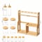 Basicwise 3-Tier Bamboo Spice Rack with 6 Spice Shaker Bottles, 4 Airtight Jars and 2 Soy Sauce or Olive QI004708 - alternate 6