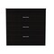 Homeroots 32" Black Three Drawer Dresser 544035 - alternate 11