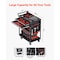 Vevor 4-Tier Tool Cart on Wheels 350lb Rolling Work Cart with Drawer & Pegboard T271401 - alternate 7