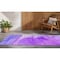 Homeroots 8' Purple Abstract Washable Non Skid Indoor Outdoor Runner Rug 559767 - alternate 1