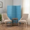 Homeroots 67" Blue Wood Folding Three Panel Screen Room Divider 274704 - alternate 4