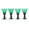 Martha Stewart Crispa 4 Piece 9.6 Ounce Handmade Glassware Set in Green 750123699M - alternate 3