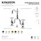 Kingston Brass Bridge Bathroom Faucet with Brass Pop-Up, Brushed Brass KS7977AX - alternate 2