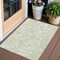 Homeroots 3' X 5' Sage Green And Ivory Paisley Washable Indoor Outdoor Area Rug 588654 - alternate 1