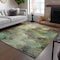 Homeroots 5' X 8' Beige Green And Artichoke Green Abstract Washable Indoor Outdoor Area Rug 577614 - alternate 4