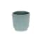 Homeroots Green Ceramic 23 Ounce Striped Round Distressed Pot Planter 487406 - alternate 1