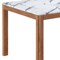 Homeroots 63" White and Natural Faux Marble and Solid Wood Dining Table 623357 - alternate 6