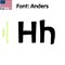 Aacc Self-Adhesive Vinyl Letter: H, Scale: 3.5 in. Color: Black Font: Anders by, 8PK AACC-Anders-UH-Black-I3.5x8 - alternate 1