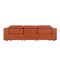 Homeroots 107" Camel Italian Leather Reclining Metal USB Sofa 720286 - alternate 6