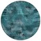 Homeroots 8' Teal Blue Aqua And Gray Round Abstract Washable Indoor Outdoor Area Rug 587154 - alternate 4