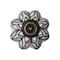 Homeroots Set of Eight Black And White Ceramic And Metal Drawer Pull Knobs, 8PK 544446 - alternate 1