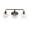 Jonathan Y Sandrine 26.25" 3-Light Iron/Seeded Glass Cottage Rustic LED Vanity Light, Oil Rubbed Bronze JYL7528A - alternate 12